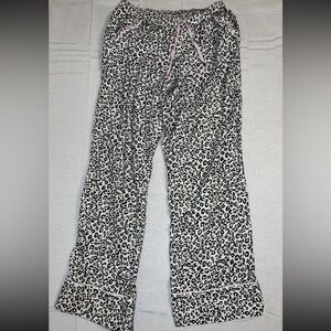Victoria's Secret Black and White Leopard Print Pajama Pants